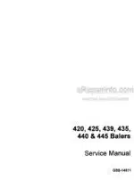 Photo 4 - Case 420 425 439 435 440 445 Service Manual Baler GSS14511