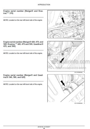 Photo 13 - Case 370 420 470 500 540 580 620 Rowtrac Steiger Quadtrac Tier 4B Final Service Manual Tractor 48193194