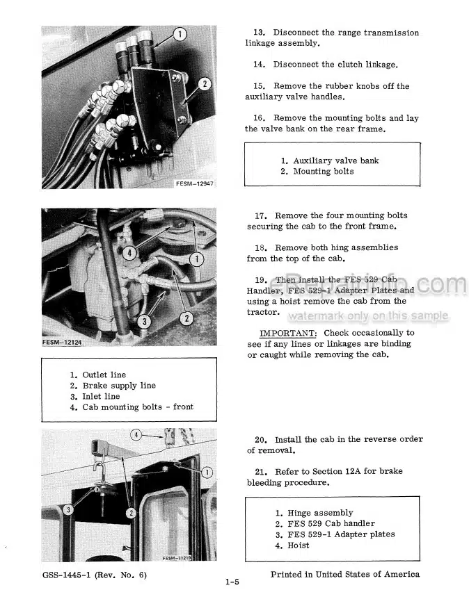 Photo 1 - Case 4366 4386 4586 4568 4786 Service Manual Tractors Chassis GSS14451