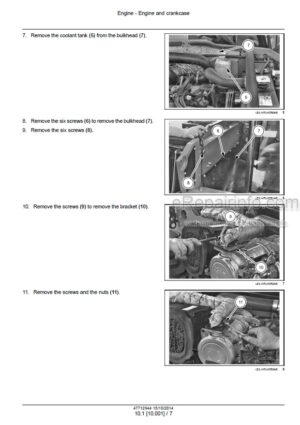 Photo 8 - Case 430 440 440CT Series 3 Repair Manual Skid Steer Loader 87634767NA