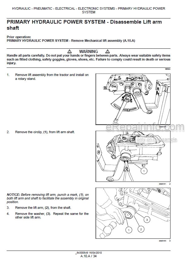 Photo 1 - Case 55A 45A Farmall Service Manual Tractor 84300849