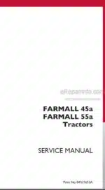 Photo 4 - Case 55A 45A Farmall Service Manual Tractor 84525653A
