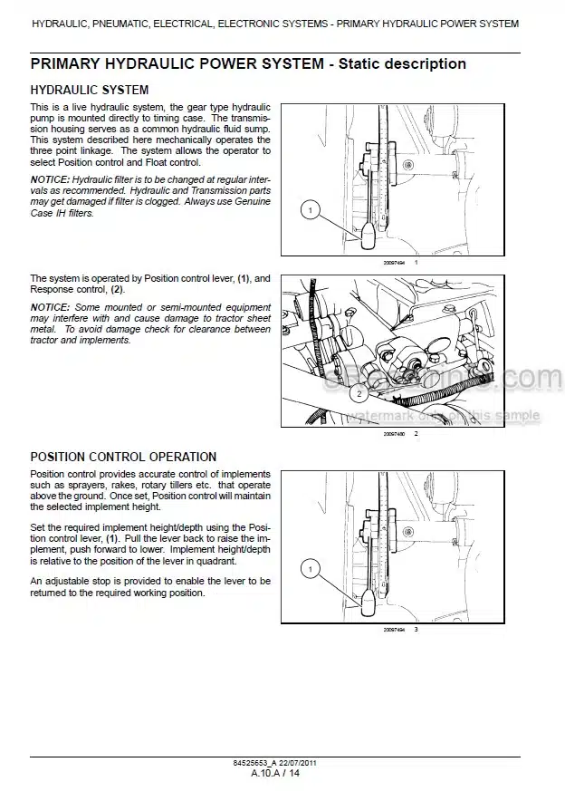Photo 1 - Case 55A 45A Farmall Service Manual Tractor 84525653A