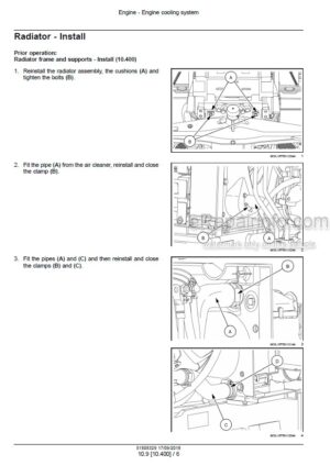 Photo 5 - Case 55C 65C 75C Farmall Efficient Power Service Manual Tractor 51505329