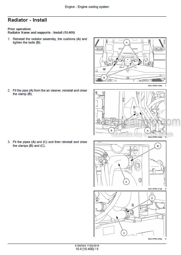 Photo 1 - Case 55C 65C 75C Farmall Efficient Power Service Manual Tractor 51505329