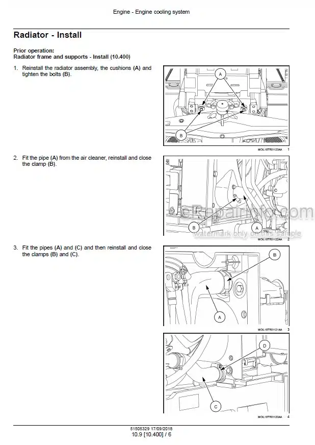Photo 1 - Case 55C 65C 75C Farmall Efficient Power Service Manual Tractor 51505329