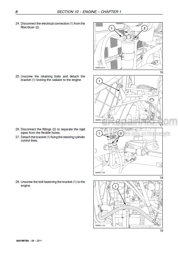 Photo 1 - Case 55C 65C 75C Farmall Service Manual And Manual Update Tractor 84419878A  84419878A1