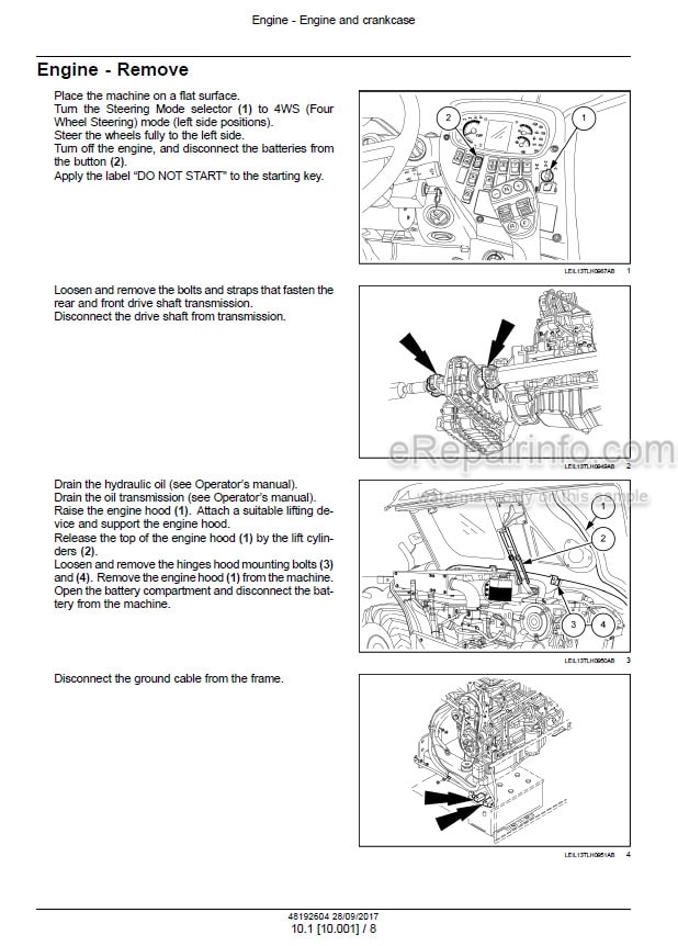 Photo 1 - Case 632 635 735 742 935 Farmlift Stage IIIB Service Manual Telescopic Handler 48192604