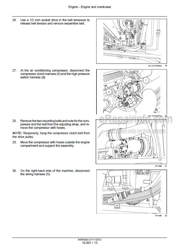 Photo 1 - Case 635 Module Express Service Manual Cotton Picker 84564004