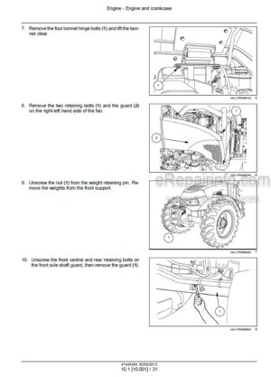 Photo 10 - Case 80N 90N 100N 110N 80V 90V 100V 110V Quantum Service Manual Tractor 51526041