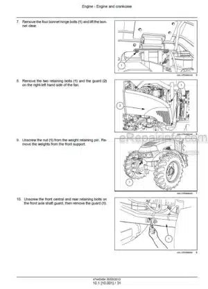 Photo 10 - Case 80N 90N 100N 110N 80V 90V 100V 110V Quantum Service Manual Tractor 51526041