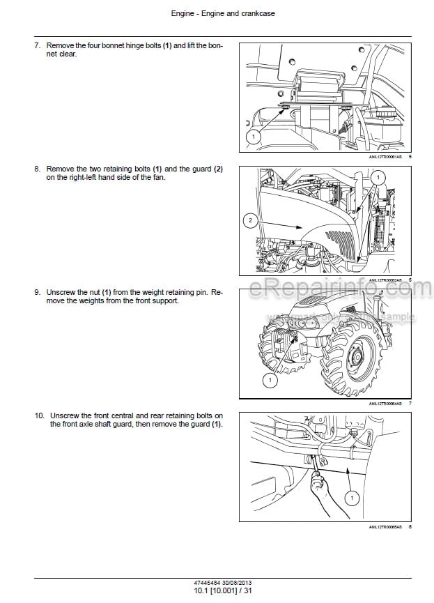 Photo 1 - Case 65A 75A 85A 95A 105A 115A Farmall Service Manual Tractor 47445484