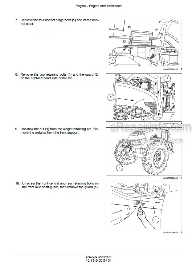 Photo 1 - Case 65A 75A 85A 95A 105A 115A Farmall Service Manual Tractor 47445484