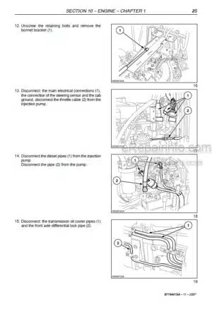 Photo 10 - Case 65C 75C 85C 95C Quantum Service Manual Tractor 87744415B