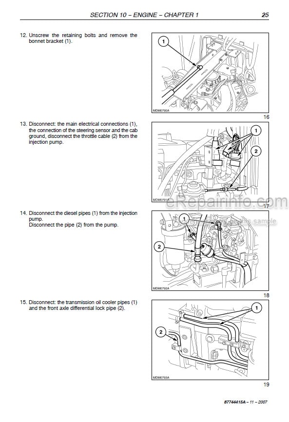 Photo 1 - Case 65C 75C 85C 95C Quantum Service Manual Tractor 87744415B