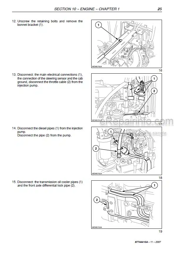 Photo 1 - Case 65C 75C 85C 95C Quantum Service Manual Tractor 87744415B