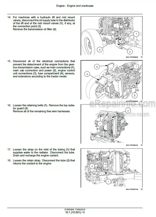 Photo 1 - Case 65C 75C Farmall Tier 4B Final Service Manual Tractor 51505368