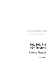 Photo 4 - Case 700 800 730 830 Service Manual Tractor 9-74321R0
