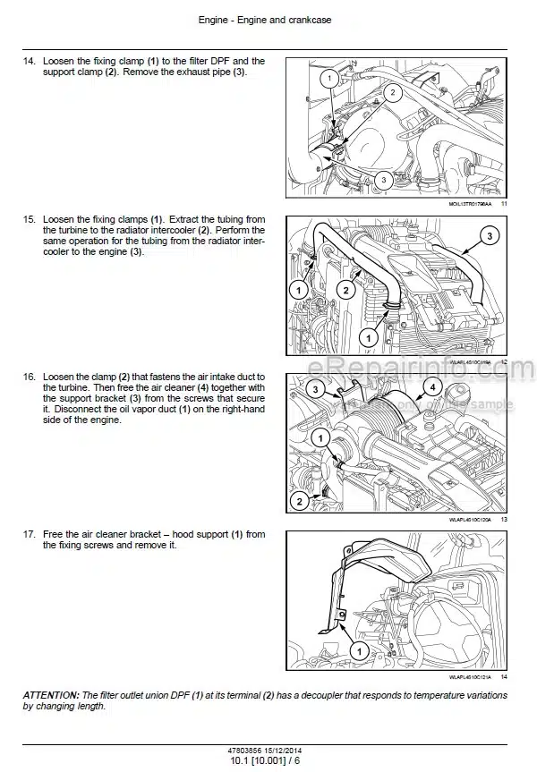 Photo 1 - Case 75C 85C 95C 105C 115C Farmall Efficient Power Service Manual Tractor 47803856