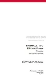 Photo 4 - Case 75C Farmall Efficient Power Service Manual Tractor 47711472