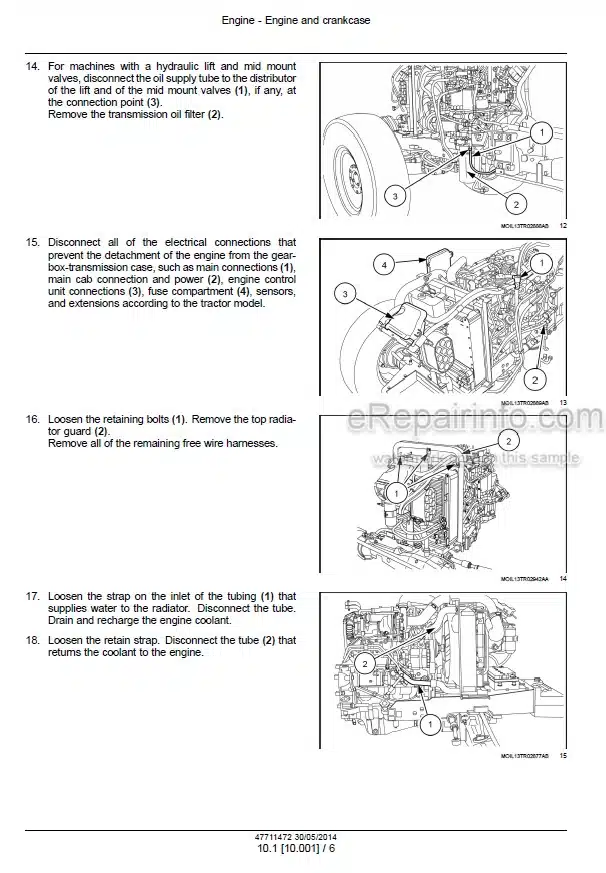 Photo 1 - Case 75C Farmall Efficient Power Service Manual Tractor 47711472