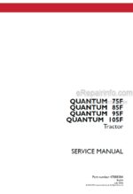 Photo 5 - Case 75F 85F 95F 105F Quantum Service Manual Tractor 47888384