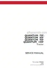 Photo 5 - Case 75F 85F 95F 105F Quantum Service Manual Tractor 47888384