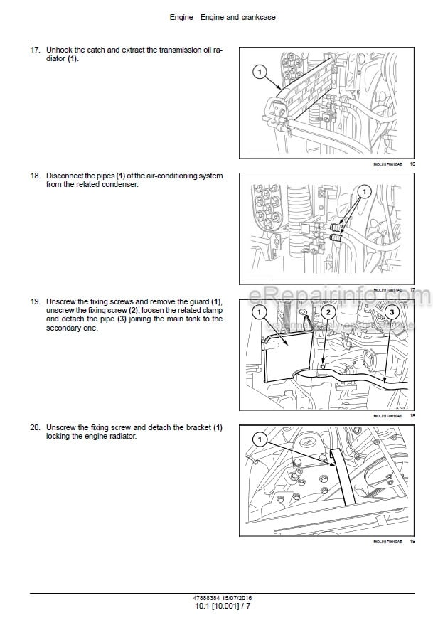 Photo 1 - Case 75F 85F 95F 105F Quantum Service Manual Tractor 47888384
