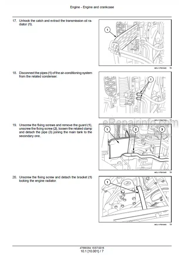 Photo 1 - Case 75F 85F 95F 105F Quantum Service Manual Tractor 47888384