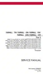 Photo 4 - Case 75N 85N 95N 105N 105V Farmall Tier 3 Service Manual Tractor 47888397