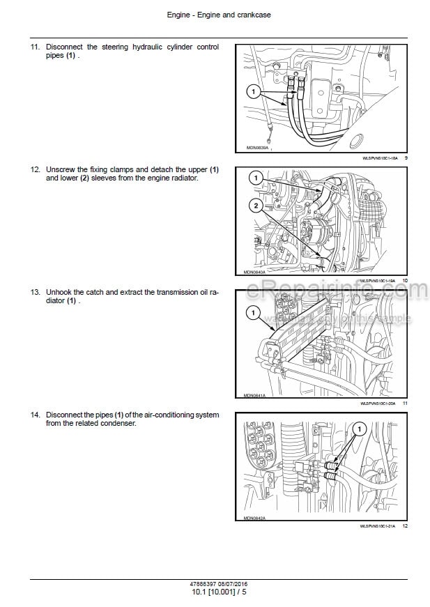 Photo 1 - Case 75N 85N 95N 105N 105V Farmall Tier 3 Service Manual Tractor 47888397