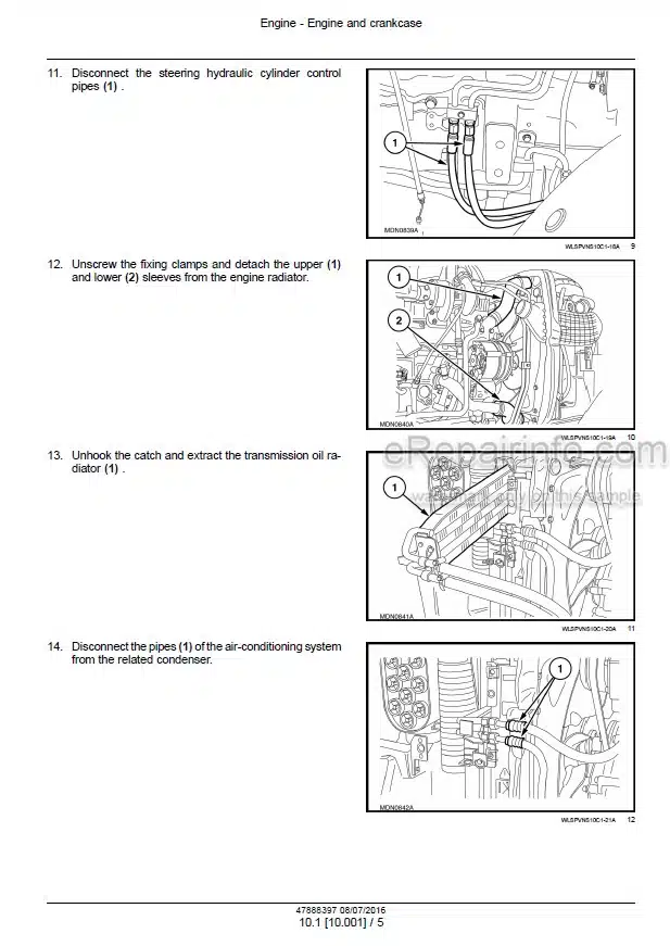 Photo 1 - Case 75N 85N 95N 105N 105V Farmall Tier 3 Service Manual Tractor 47888397