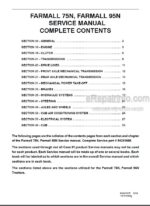 Photo 4 - Case 75N 95N Farmall Service Manual Tractor 84241668
