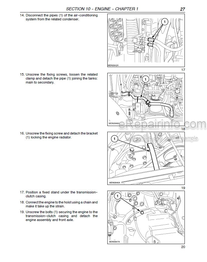 Photo 1 - Case 75N 95N Farmall Service Manual Tractor 84241668