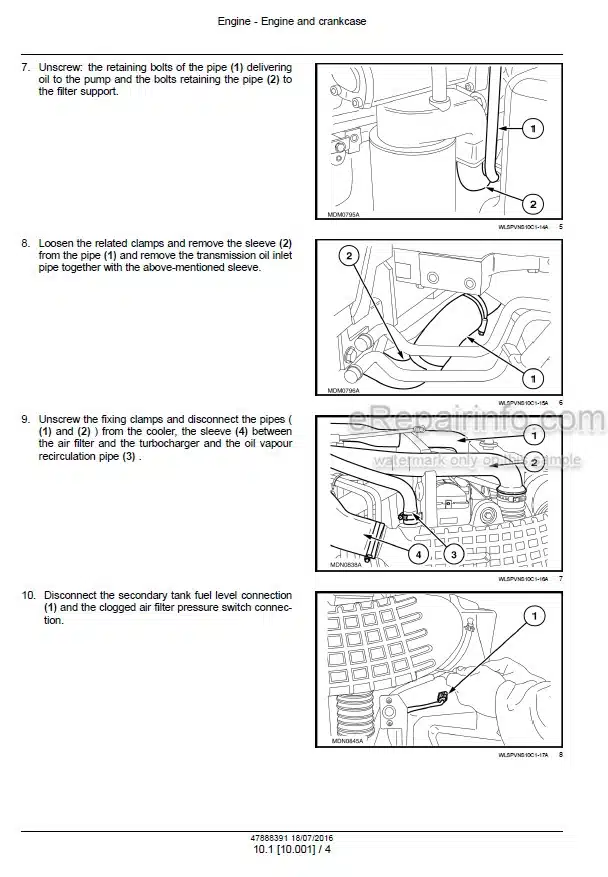 Photo 1 - Case 75N 85N 95N 105N 65V 75V 85V 95V 105V Quantum Service Manual Tractor 47888391