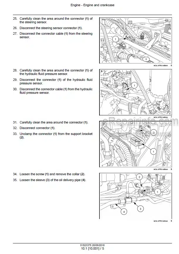 Photo 1 - Case 80F 90F 100F 110F Quantum Service Manual Tractor 51523375