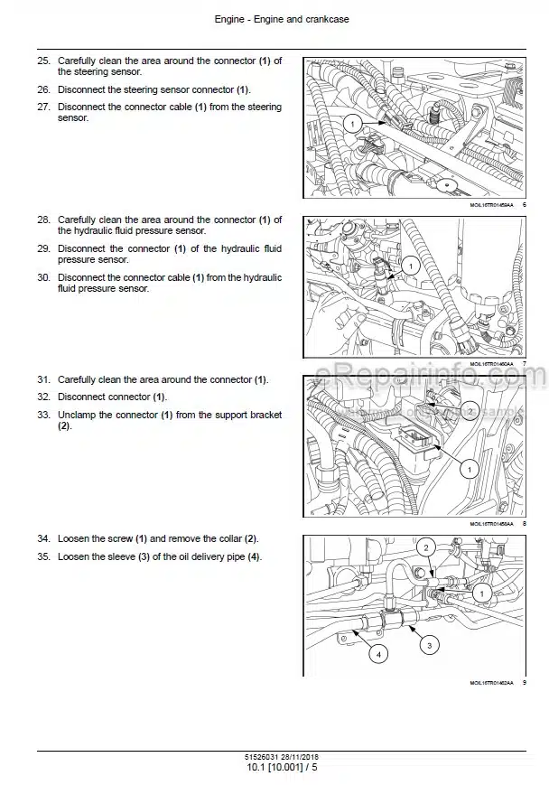 Photo 1 - Case 80F 90F 100F 110F 80CL 90CL 100CL 110CL Quantum Service Manual Tractor 51526031