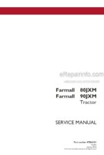 Photo 4 - Case 80JXM 90JXM Farmall Service Manual Tractor 47866581