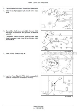 Photo 7 - Case 205 225 Puma Service Manual Tractor 84417651A