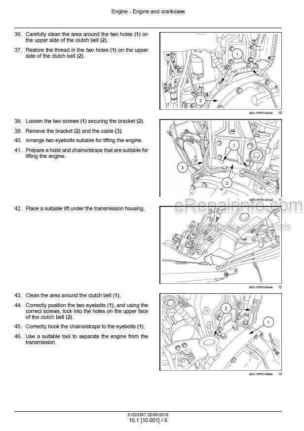 Photo 1 - Case 80N 90N 100N 110N 80V 90V 100V 110V Quantum Service Manual Tractor 51523387