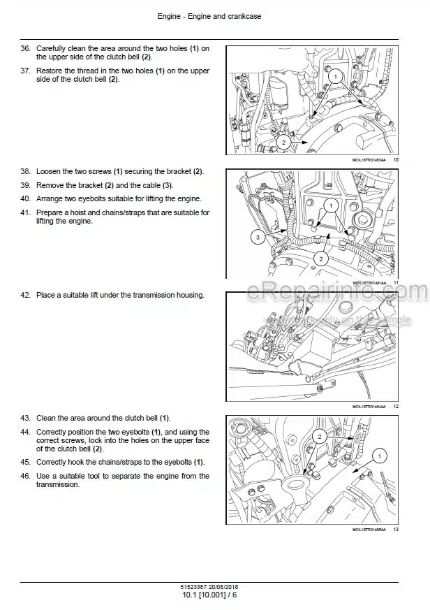 Photo 1 - Case 80N 90N 100N 110N 80V 90V 100V 110V Quantum Service Manual Tractor 51523387