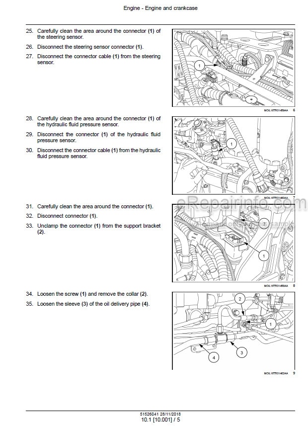 Photo 1 - Case 80N 90N 100N 110N 80V 90V 100V 110V Quantum Service Manual Tractor 51526041