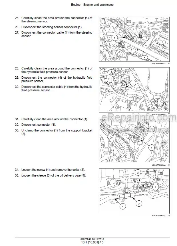Photo 1 - Case 80N 90N 100N 110N 80V 90V 100V 110V Quantum Service Manual Tractor 51526041