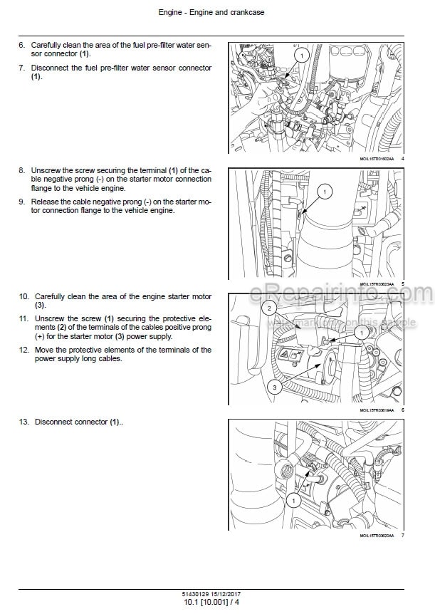 Photo 1 - Case 80N 80V 90N 90V 100N 100V 110N 110V Farmall Tier 4A Interim Service Manual Tractor 51430129