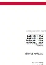 Photo 4 - Case 85A 95A 105A 115A Farmall Service Manual Tractor 48194628