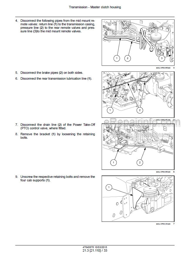 Photo 1 - Case 85C 95C 105C 115C Farmall Service Manual Tractor 47840678