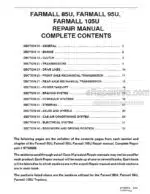 Photo 4 - Case 85U 95U 105U Farmall Repair Manual Tractor 87758608