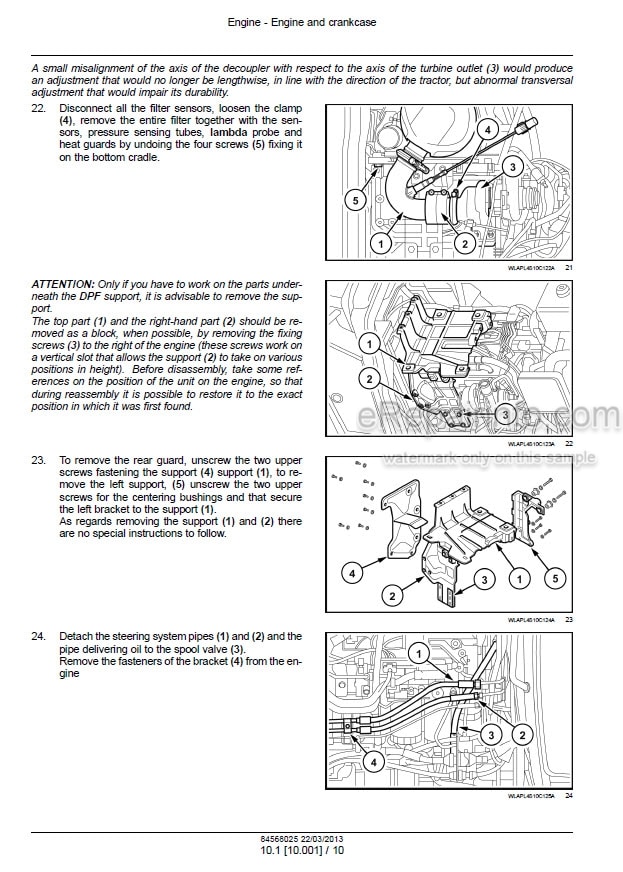 Photo 1 - Case 95UEP 105UEP 115UEP Farmall Service Manual Tractor