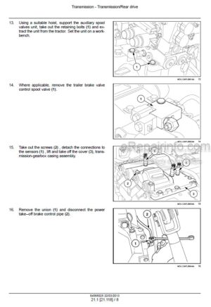 Photo 8 - Case 95U 105U 115U Farmall Efficient Power Service Manual Tractor 84568025