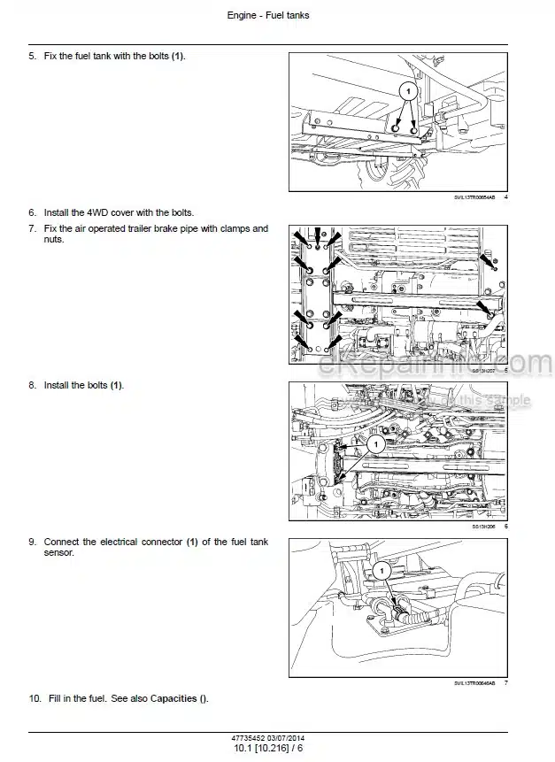 Photo 1 - Case 95U 105U 115U Farmall Pro EP Service Manual Tractor 47735452